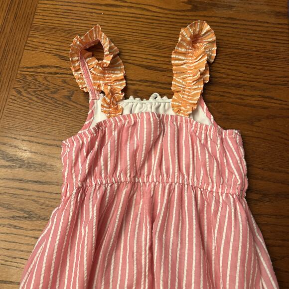 Jona Michelle Dress Size 8Y Pink Stripes Orange Tiered Sleeveless Summer‎ (4) - Picture 10 of 10